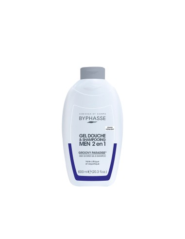 Byphasse - Dušigeel-šampoon 2in1 "Groovy Paradise Blue" meestele 600ml - 4,45€