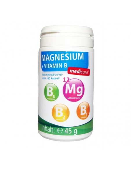 Medicura - Magneesium ja vitamiin B6 kapslid 60tk 45g